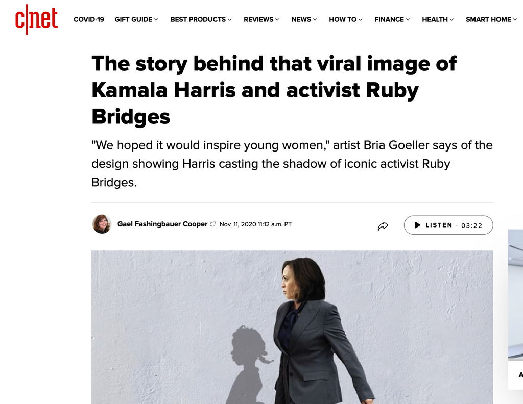 The story behind that viral image of Kamala Harris and activist Ruby Bridges